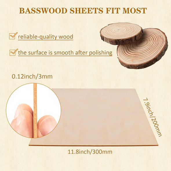 Fabbay 20 Piezas Hojas De Tilo Hojas De Madera Delgadas Tabl 1