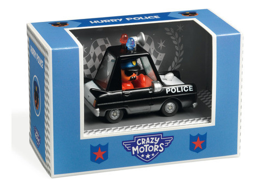 Auto Metal Crazy Motors Hurry Police Djeco 0