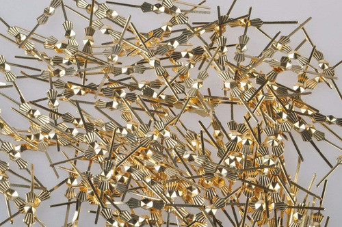 Lote De 100 Conectores Moñito Para Caireles En Color Dorado 1