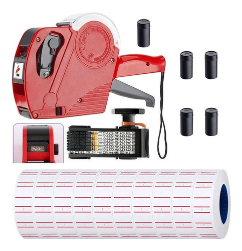 Etiquetadora Preço Data Código Tamanho + 10 Rolos + 5 Refil 0