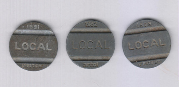 Lt 374 - Fichas Telefone Local Sistema Telebras 1981/82/89 1