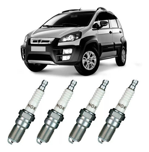 Kit X 4 Bujias Ngk Fiat Idea Palio Adventure 1.8 Green 0