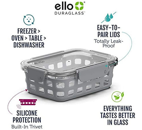 Ello Duraglass Glass Food Storage Mixed Set - Tazones De Vid 1
