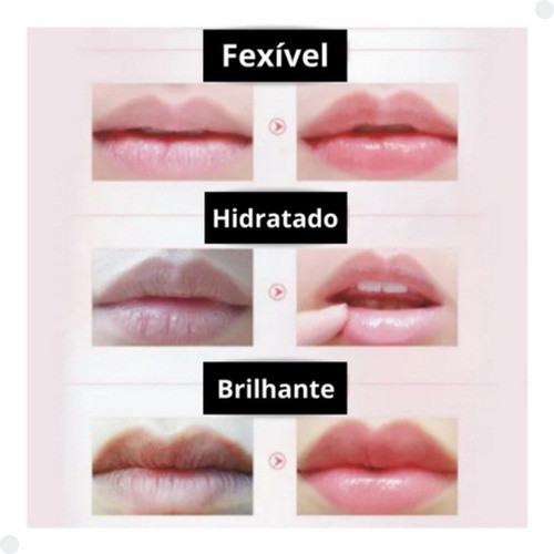 50 Mascara Labial Hidratante Com Colágeno + Brinde 1