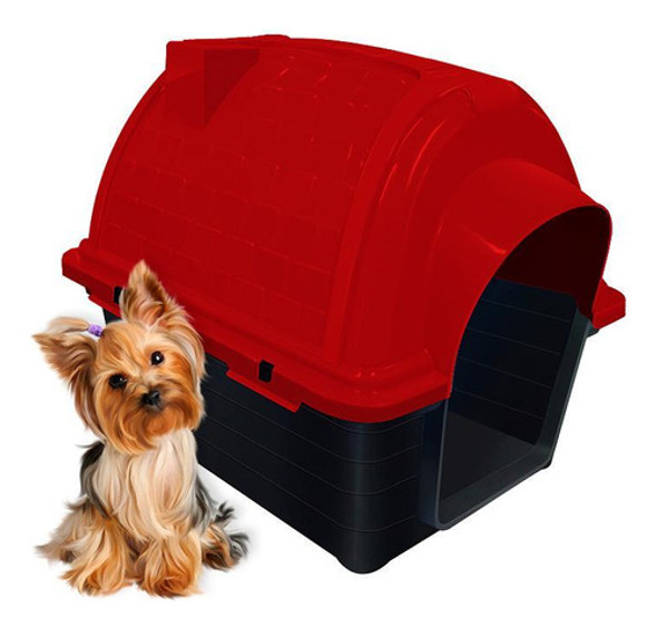 Casinha Pet Para Cachorro Raças Pequenas N1 Iglu Vermelha 0