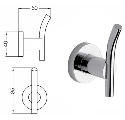 Kit Accesorios Fv Libby Portarrollo Y Percha Metal Cta 1