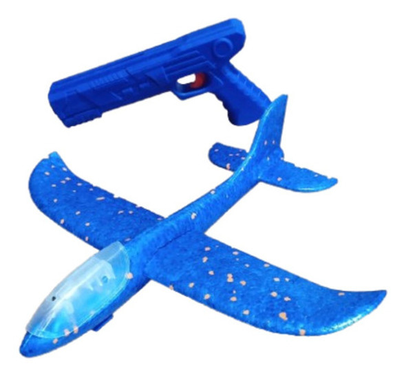 Kit 4x Brinquedo Lançador De Avião Luminoso Azul - Ap Toys 1