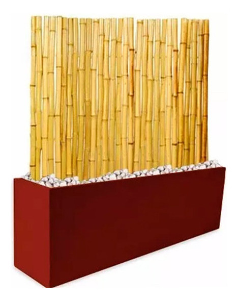 Kit Cerco Cañas 2m Bambú Maceta Color Fibrocemento 80 Cm 0 Kit Cerco Cañas 2m Bambú Maceta Color Fibrocemento 80 Cm 0