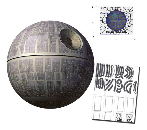 Estrella De La Muerte Star Wars Cuadro Papercraft 0