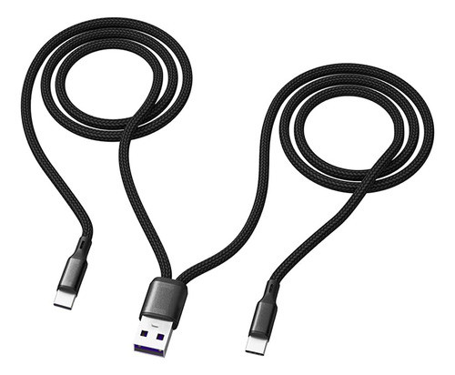 Cable Doble Usb C De Carga Mltiple De 4 Pies De Longitud, Ca 0