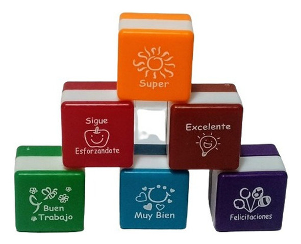 Sellos Escolar Color X 12  Unidades P/maestra Castellano 0 Sellos Escolar Color X 12  Unidades P/maestra Castellano 0