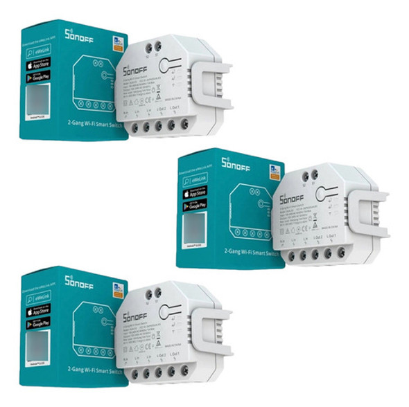 Sonoff Dual Domotica Control Rele Wifi Automatizacion Kit X3 0