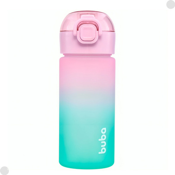 Garrafa Degradê Rosa Infantil 450ml C/ Canudo 18105 - Buba 0