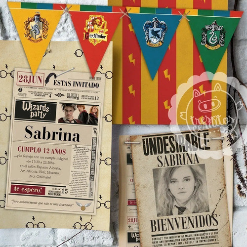 Kit Imprimible Editable Harry Potter 0