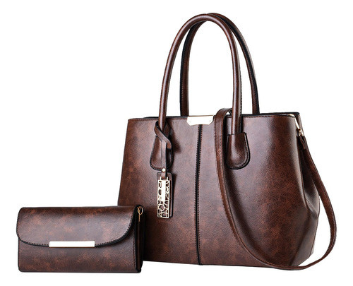 Bolsa Feminina Bolsa Conjunto Bolsa Crossbody Cor Café 0