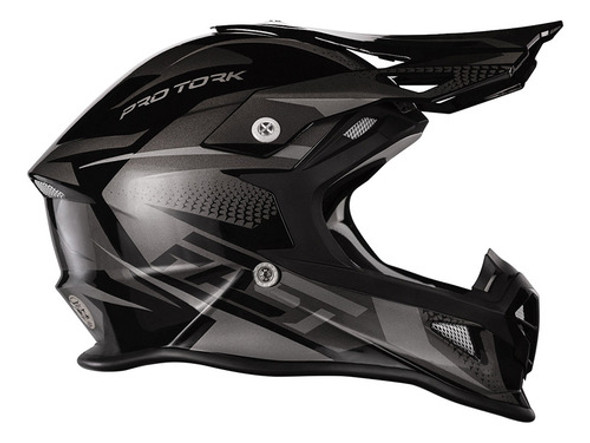 Casco Cross Negro/gris Para Moto M - Aprobado - Biela Motos 0 Casco Cross Negro/gris Para Moto M - Aprobado - Biela Motos 0