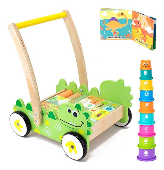 Pidoko Kids Wooden Baby Walker - Juguetes Para Niña De 1 Año 0