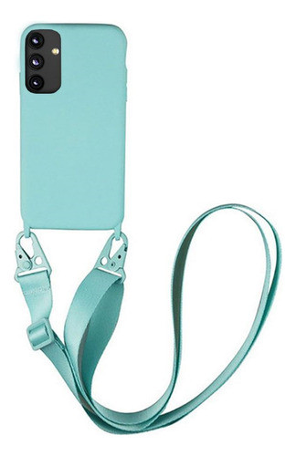 Protector Para Samsung A14 Correa Silicona Turquesa 0