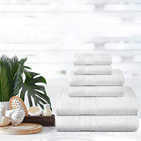 Juego De Toallas Blancas Trident 100% Algodón, Muy Absorbent 1