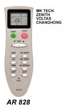 Control Remoto Aire Acondicionado Zenith Voltas Changhong Mk 1