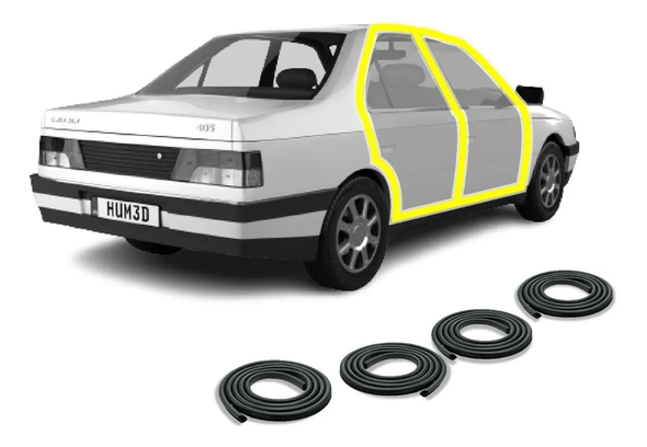Peugeot 405 Door Seal Kit | Front & Rear Doors | Burkool Original