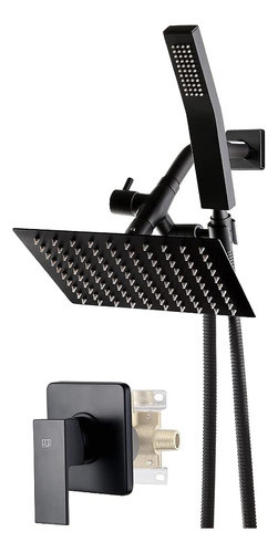 Pop Sanitaryware All Metal Matte Black Shower Faucet Set, Sh 0