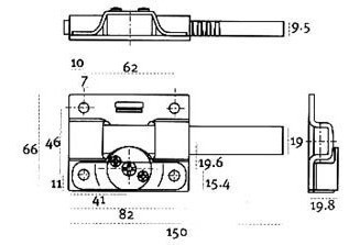 Bulto De 20 Cerrojo Pasador Llave Cruz Cerradura 1
