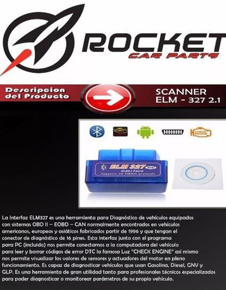 Escaner Automotor Obd2 Elm327 Bluetooth Torque Actuali 2018! 1