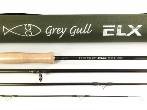 Caña De Pesca Con Mosca Grey Gull Elx #7 - 4 Tramos - 9ft. 0