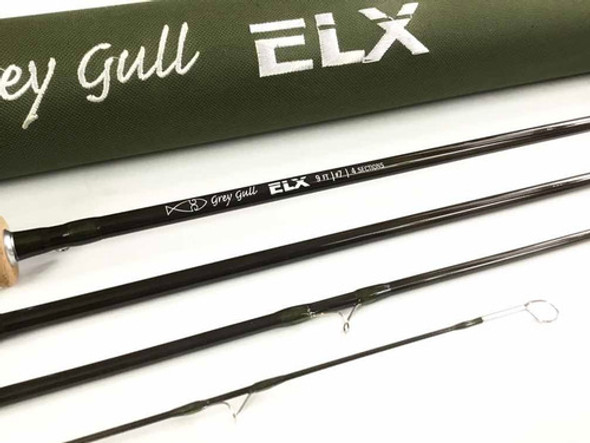 Caña De Pesca Con Mosca Grey Gull Elx #7 - 4 Tramos - 9ft. 1