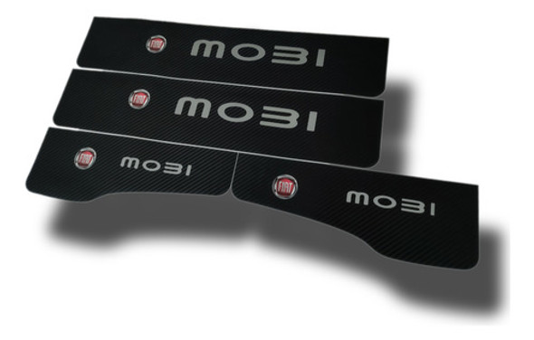 Protector Cubre Zocalos Carbono Fiat Mobi Envio Gratis 1
