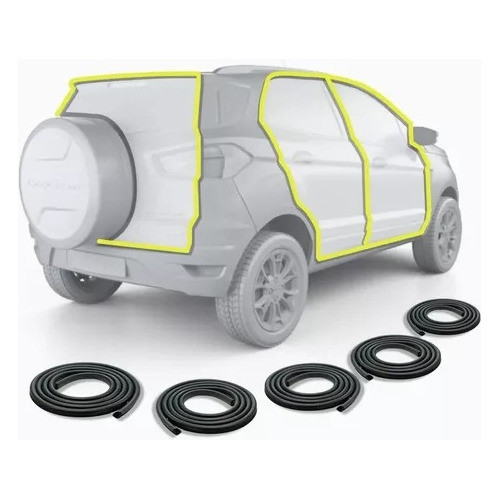 Burletes De Ecosport Puertas Y Baul 5 Piezas + Regalo 0