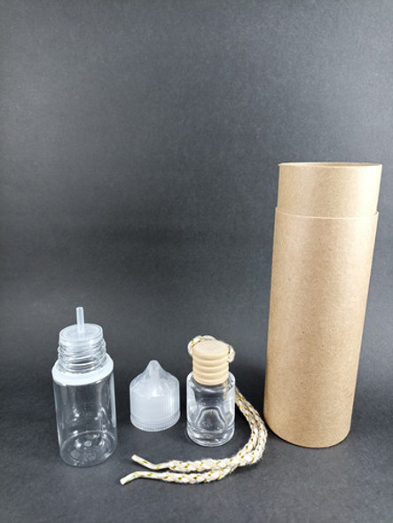 Perfumador De Auto + Repuesto 30ml + Estuche En Tubo Kraft 1