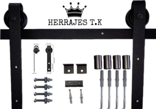 Kit Para Puertas Granero  Premium X 1,90 Mts (herrajes Tk) 1