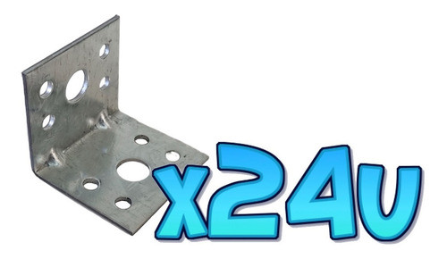 24 Esquineros Angulo Escuadra Reforzado Doble 35 X 38mm Sc 1