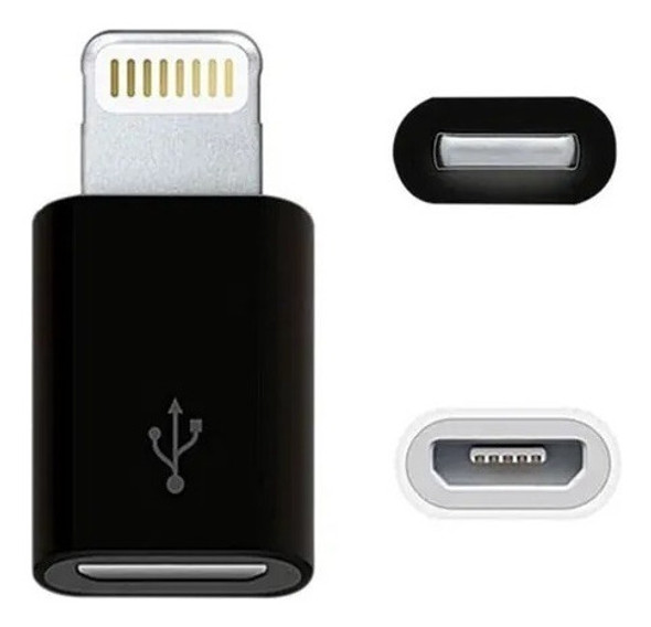 Adaptador Micro Usb Hembra A Light Macho Nuevo 1