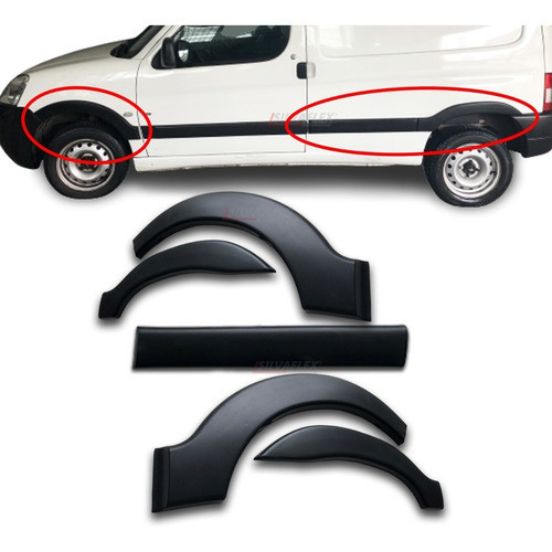 Partner Berlingo Molduras Pasarruedas Guardabarros Silvaflex 0