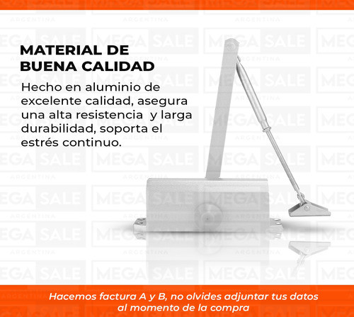 Cierra Puerta Brazo Hidraulico Metal Aereo 45 Kg A 60 Kg 1