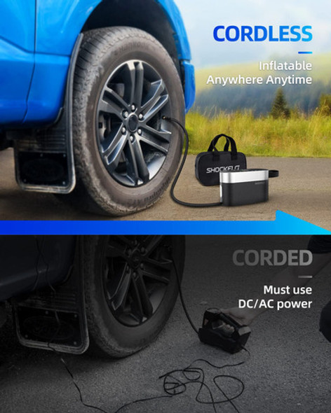 Shockflo Inflador De Neumticos Inalmbrico, Compresor De Aire 1 Shockflo Inflador De Neumticos Inalmbrico, Compresor De Aire 1
