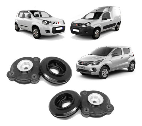 Kit X2 Cazoleta Con Crapodina Fiat Uno Novo / Fiorino / Moby 0