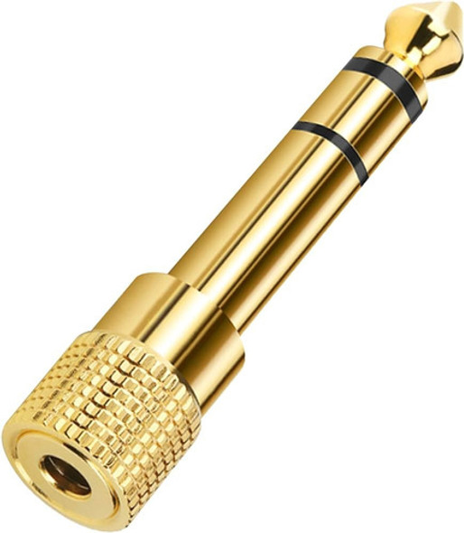Adaptador Ficha Audio Jack 3.5mm A Plug 6.5mm Estereo Metal 0