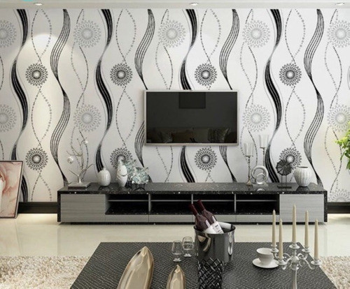 1. Papel Adhesivo Empapelar Pared Mandala Ondas 45cmx1mt 0