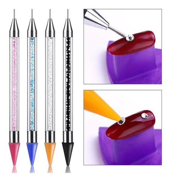Katana Lápiz De Cera Levanta Strass De Colores Nail Art X1u 1
