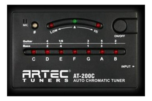 At-100g Afinador De Guitarra Y Bajo Digital Con Patalla 0