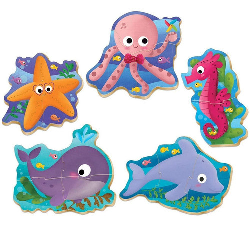 Puzzle Animales Marinos Bebe Niños Pulpo Didactico Educa Ax® 1