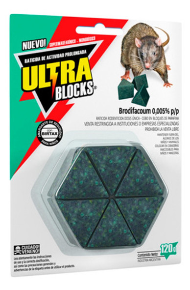 Ultra Blocks Para Ratas Y Ratones 6 Block Acción Prolongada 0