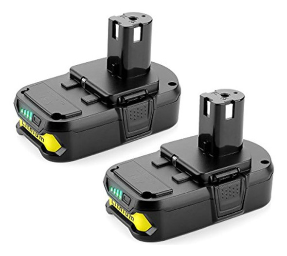 Powilling 2pack 2500mah Ryobi Paquete De Batería De Litio De 0
