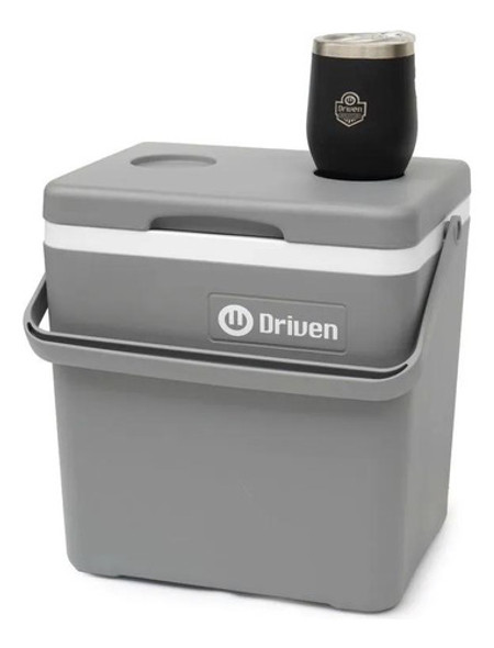 Conservadora 14lts Driven Color Gris Con Tapa-bisagra Driven 1