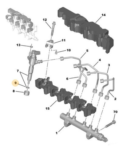 Kit 4 Arandelas Cobre Inyector Citroen C4 1.6 Hdi Originales 1