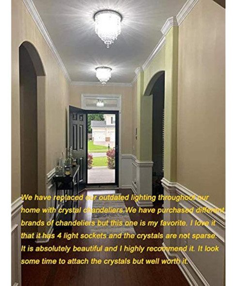 Depuley Lámpara De Araña Moderna, 4 Luces Mini Lámpara Colga 1